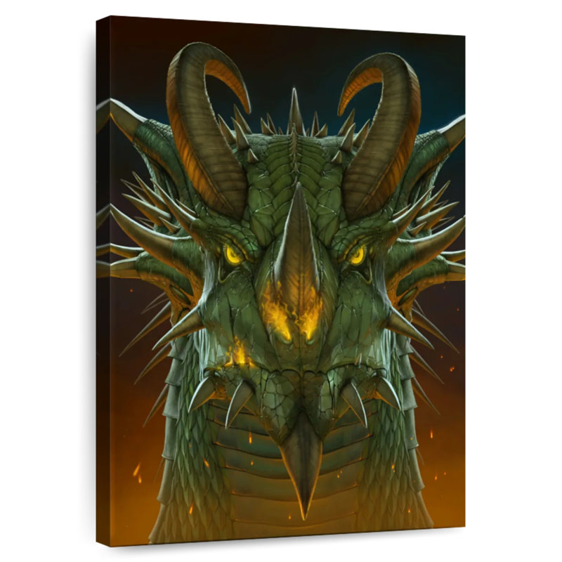 Portrait de dragon Brampt, H 24 po x l 16 po
