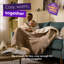 Slumberdown Cosy & Snug Sherpa Fleece Heated Throw Blanket 10 Heat Settings Over Blanket-88928677