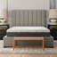 Matelas en mousse viscoélastique gélifiée 12 "avec support de bord et base à grille d'aération 12"-321136777