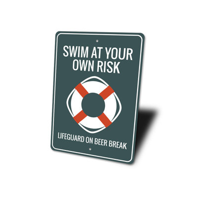 Life Preserver Aluminum Sign