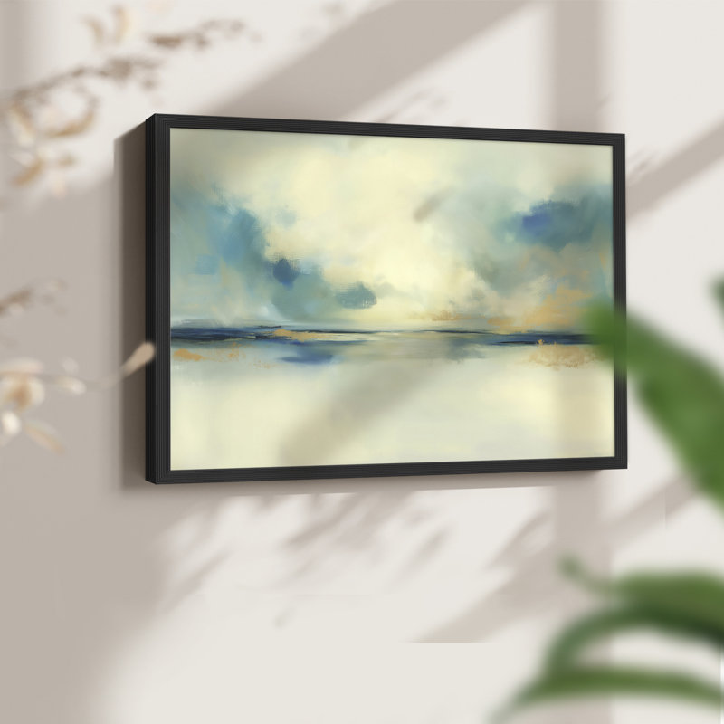 Abstrait, série XCV, reproduction encadrée, H 11 po x l 14 po, Noir, noir, noir, noir