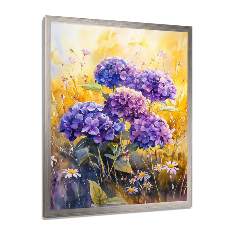 Alderwood - salon d'art mural floral, H 32 po x l 16 po, Reproduction encadrée d'une seule photo, Argent argent
