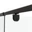 Douche pivotante à porte pivotante noir mat - 44-48 "x 71", verre trempé de 6 mm, poignée en acier inoxydable, fermeture magnétique, fuite, installation réversible pour une largeur de 71 po de hauteur, conception de fuite de 1/4 po