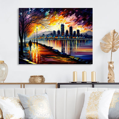 «Vancouver Skyline at Sunset II», reproduction sur toile
