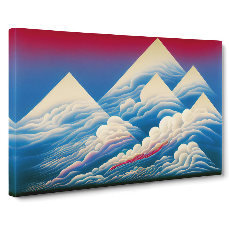 Blooming Mountain Clouds Abstract - Wrapped Canvas, 50cm H x 76cm W x 3cm D
