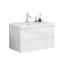 Meuble-lavabo avec lavabo et 2 grands tiroirs, système de fermeture en douceur