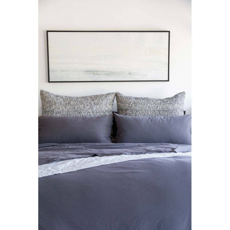 Brentwood Square Pillow Cover & Insert, 28" H x 36" W, Steel