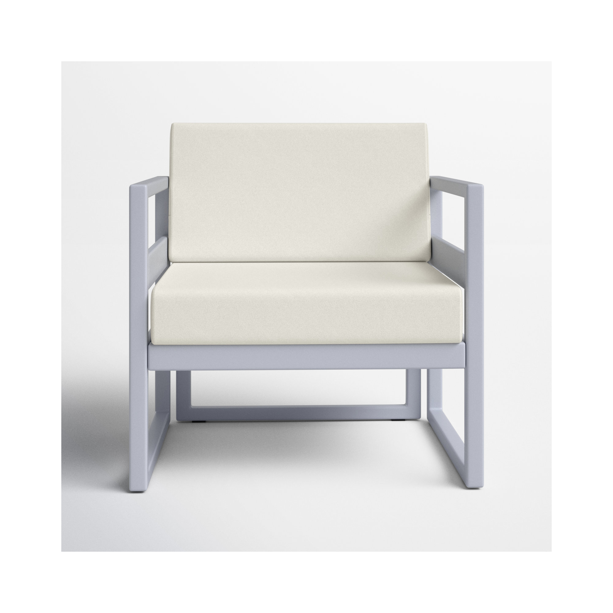 Lane Outdoor Lounge Chair, Silver/Gray, Natural