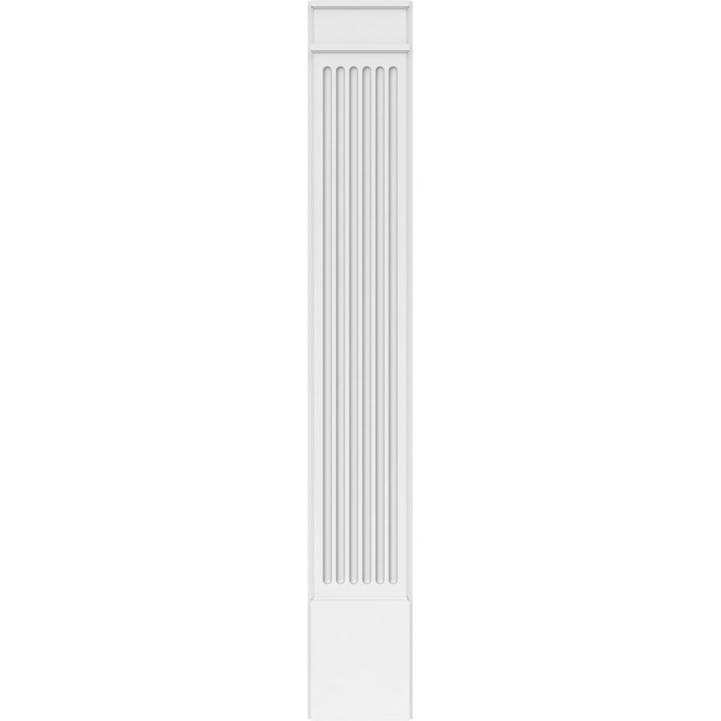Pilastre cannelé en PVC (la paire), 82 po, Base et chapiteau décoratifs