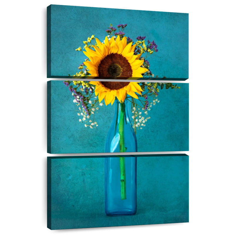 Harnek Sunflower In Vase, 38" H x 24" W