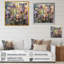 Art mural mauve vert sauvage Iri S II - Iris-110955916-88543159