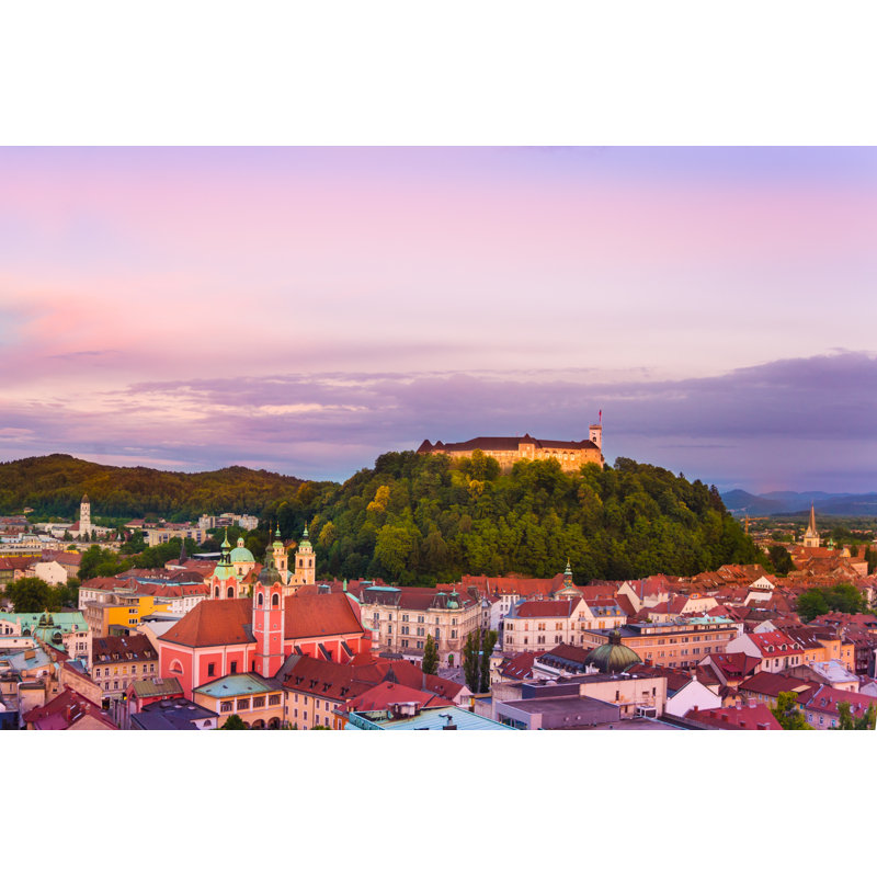 Panorama Of Ljubljana, Slovenia, Europe. by Kasto80 - Wrapped Canvas Print, 30cm H x 46cm W