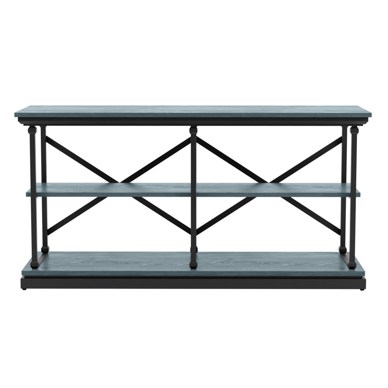 Kiven 59'' Console Table, Antique Blue