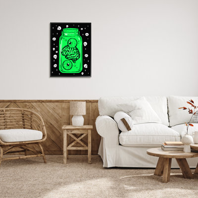 «Stupell Industries Spooky», gobelet d'art encadré par Ziwei Li