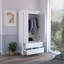 Armoire, Wardrobe Closet with Two Drawers,Hanging Rod-1148056574