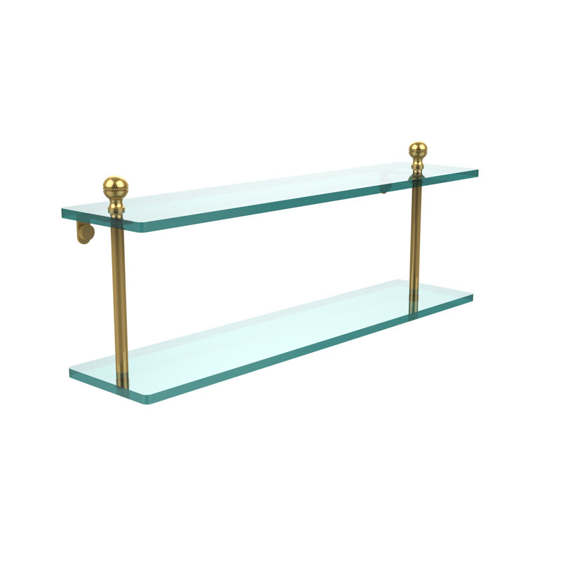 Morosini 2 Piece Tiered Shelf, Polished Brass
