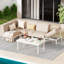 Ensemble de conversation modulaire en aluminium pour 3 personnes avec coussins