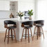 Ensemble de 3 tabourets de bar pivotants Devlin Mordern