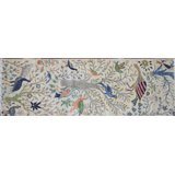 Birds Collection, Contemporary, Transitional One-of-a-Kind Runner 2'5" X 7'8" Hand Knotted Area Rug