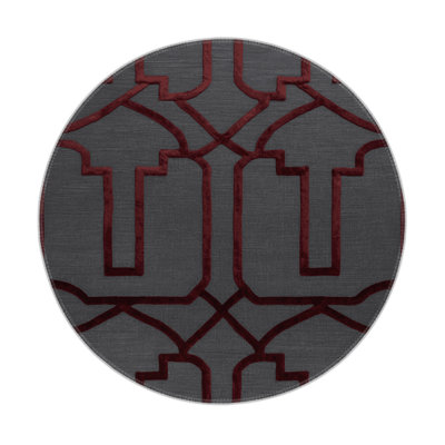 Tapis gris intérieur et extérieur Trellis