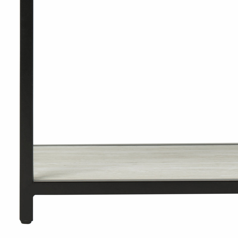Reese 42'' Console Table, Black, Light Beige