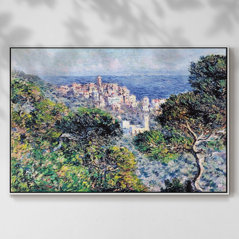 Bordviera, View, 1884, reproduction d'art sur toile, H 17 po x l 25 po x P 2 po, Blanc