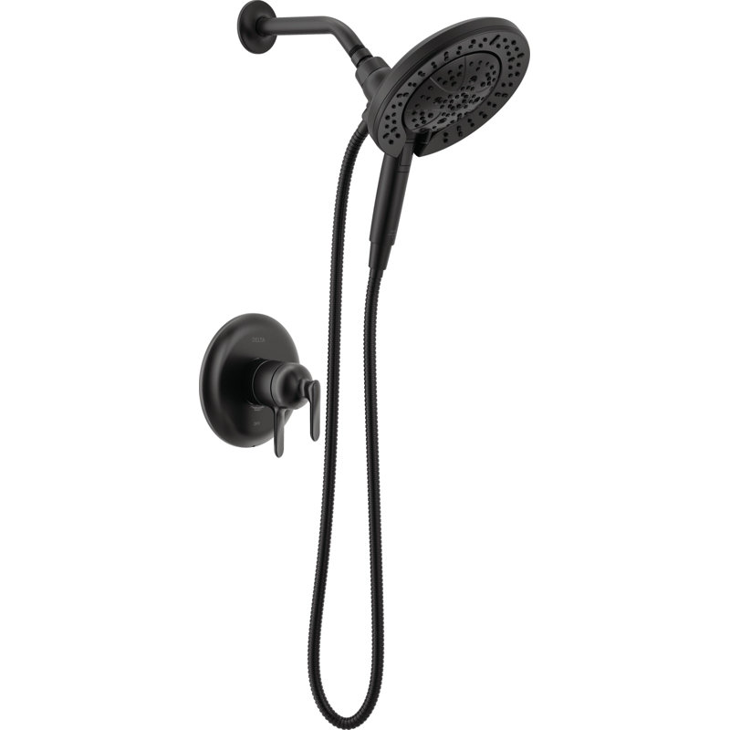17 Series Shower Trim with In2ition Shower Head, Matte Black