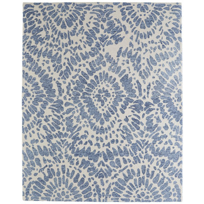 Wallace Modern Abstract Blue Area Rug