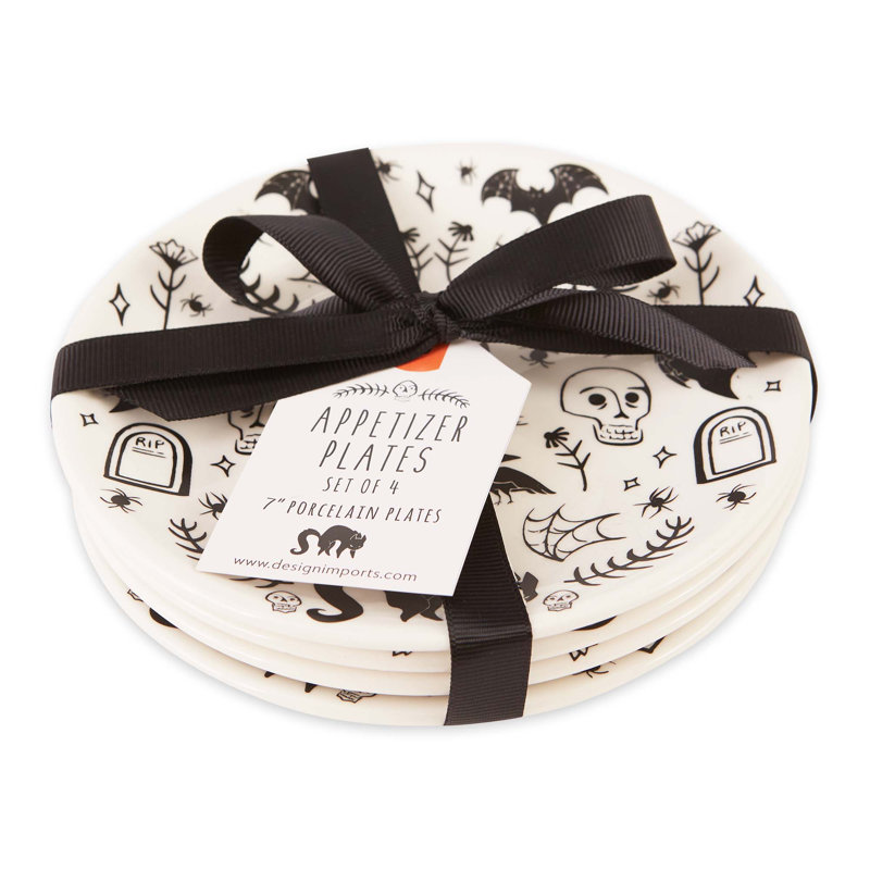 Ensemble de 4 assiettes Black Magic