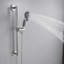 4-Spray Patterns 3.5 In. Wall Mount Handheld Shower Head 1.75 GPM With Slide Bar And Cleaning Spray