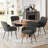 Upholstered Chenille Dining Chairs With Metal Legs (Set of 2)-884257769