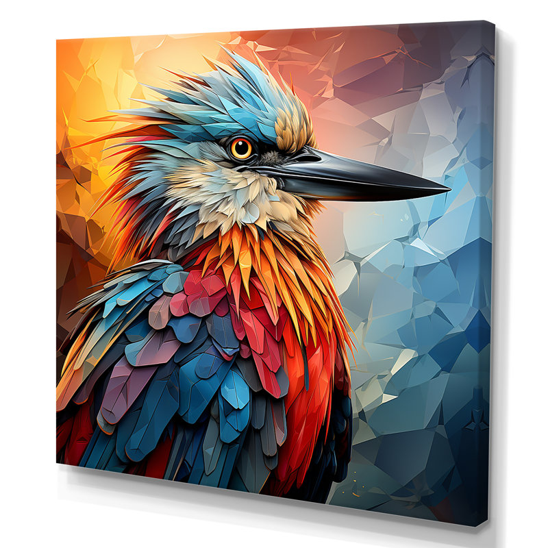 «Bird Cubist Skies I» sur toile, H 36 po x l 36 po x P 1,5 po, Toile tendue