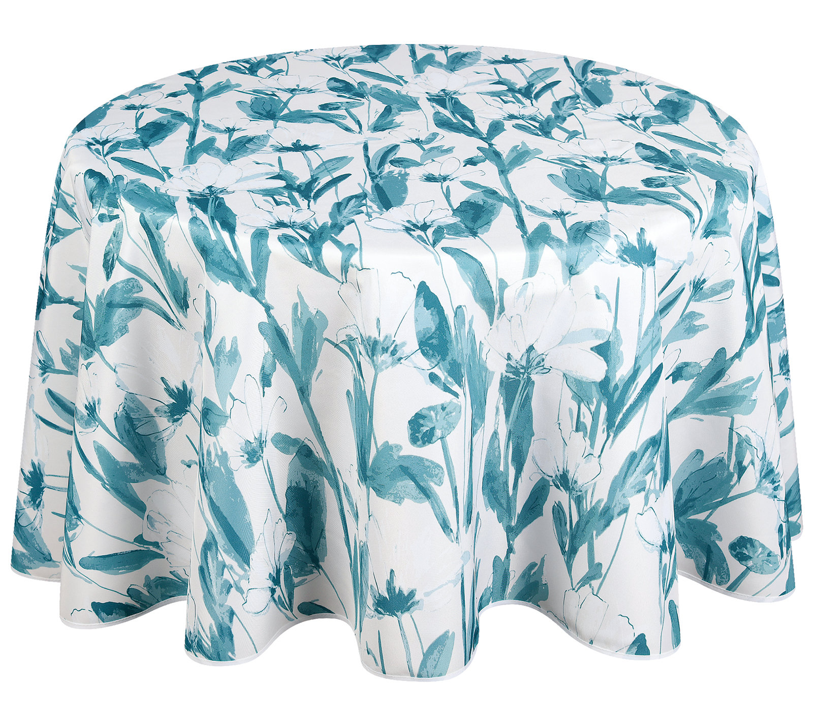 East Urban Home Estelee Round Floral Polyester Tablecloth | Wayfair