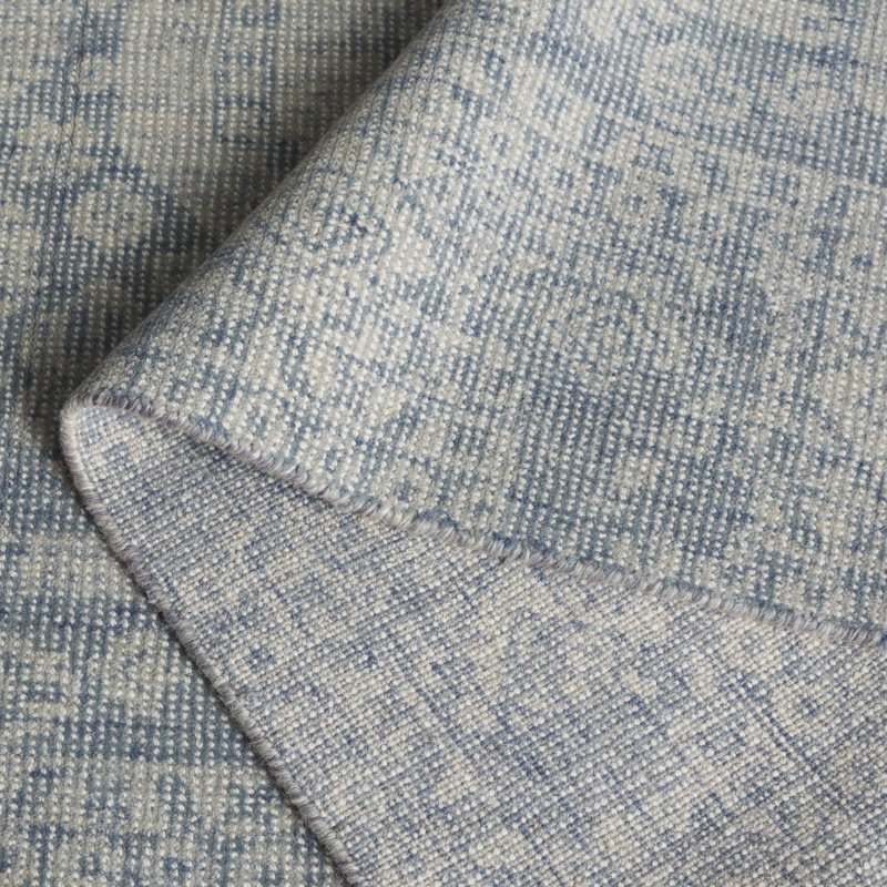 Allegresse Hand Loomed Wool/Cotton Oriental Rug in Blue, Rectangle 5' x 8'