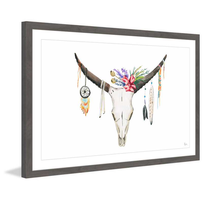 « boho style », reproduction encadrée, H 12 po x l 18 po x P 1,5 po