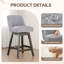 Tabouret de bar 360 ° avec structure en bois massif-234846367