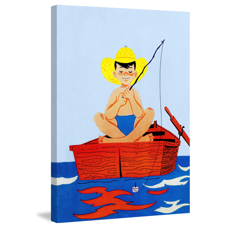 Fishing Alone - Wrapped Canvas Print, 46cm H x 30cm W