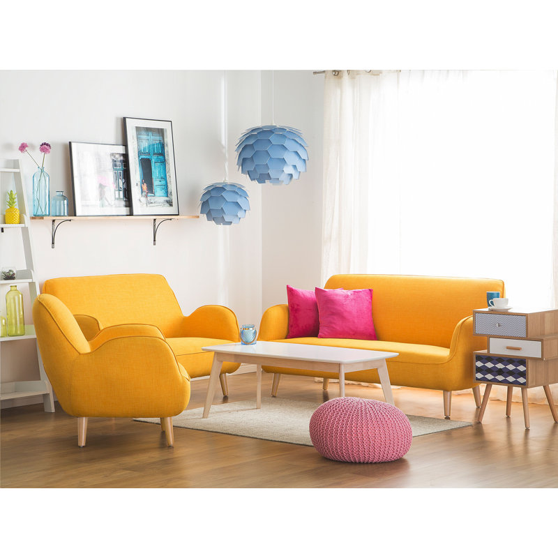 Arne 50cm Wide Round Pouf Ottoman, Pink