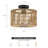 Necaise Rattan Semi Flush Mount