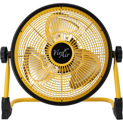 Vie Air 12 Inch Rechargeable Floor Fan – Indoor Outdoor Portable Fan With 3 Speeds, Water Resistant, Quiet Cooling