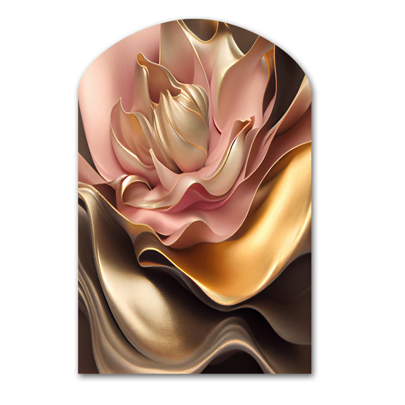 Daventry - art mural asymétrique en forme d'arche florale, H 34 po x l 25 po
