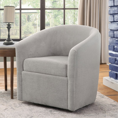 Chaise d'appoint pivotante en tonneau Oaklynn