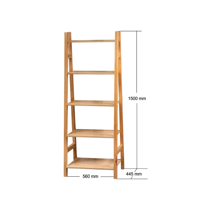 Lavaca 150 cm H x 56 cm W Ladder Bookcase