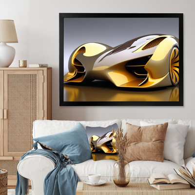 " Futuristic Golden Luxury Car I "