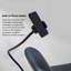 Fauteuil de direction haut de gamme en cuir noir et noyer 48,03 po de style italien avec contrôle électrique avec repose-pieds et fonction d'inclinaison