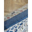 Tapis oriental bleu noué à la main 8 pi 1 po x 8 pi 2 po G14760