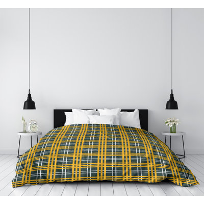 Polyester Plaid Duvet Cover
