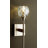 Modern Armed Wall Sconce – Metal, Glass & Gold, Crystal Clear Glass 1-Light Hardwired Dimmable Wall Sconce for Bathroom or Bedroom in Modern, Mid-Century, and Contemporary Style-270823804