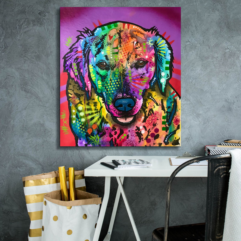 «Luvin Retriever» par Dean Russo Studios, art mural sur toile, H 30 po x l 26 po x P 1,5 po