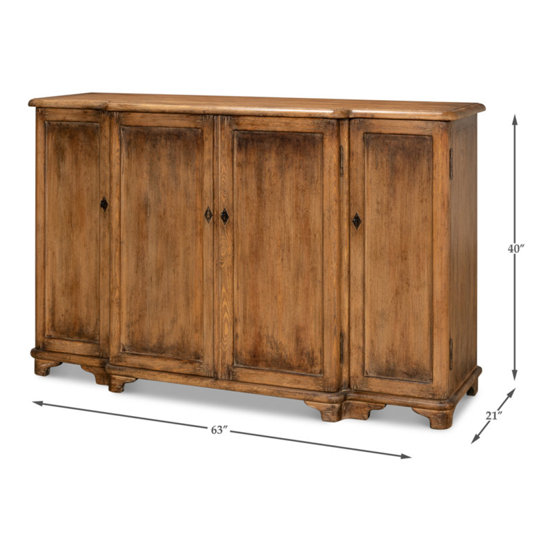 Entree' 63'' W Solid Wood Sideboard, Brown